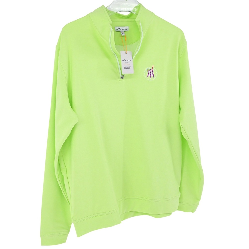 Large NWT Peter Millar Barstool Sports Crown Sport Pullover Sweatshirt Green